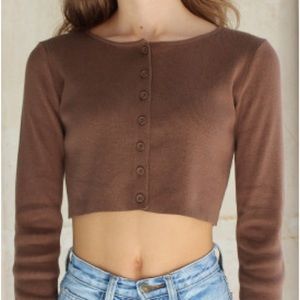 Brandy Melville brown sweater cardigan